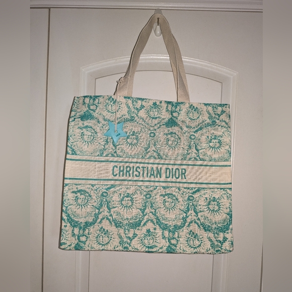 NEW CHRISTIAN DIOR CANVAS DIORIVIERA TOILE DE JOUY 2024 TOTE WITH CHARM - Picture 5 of 8